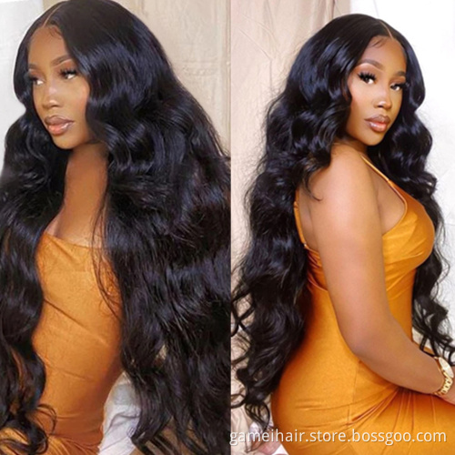 Best Hd Closure Lace Human Hair Wig Body Wave Transparent Lace Front Wig Brazilian Human Hair Full 360 Wig For Black Women